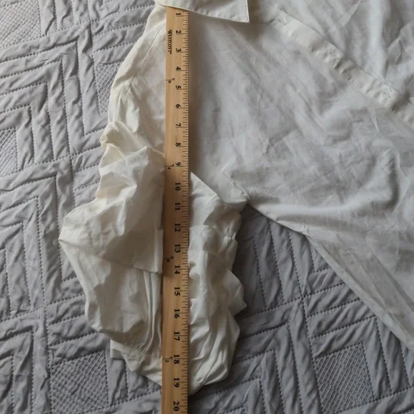 White  Pirate Lady Blouse with Gorgeous Ruffled sleeves XS - Picture 10 of 10